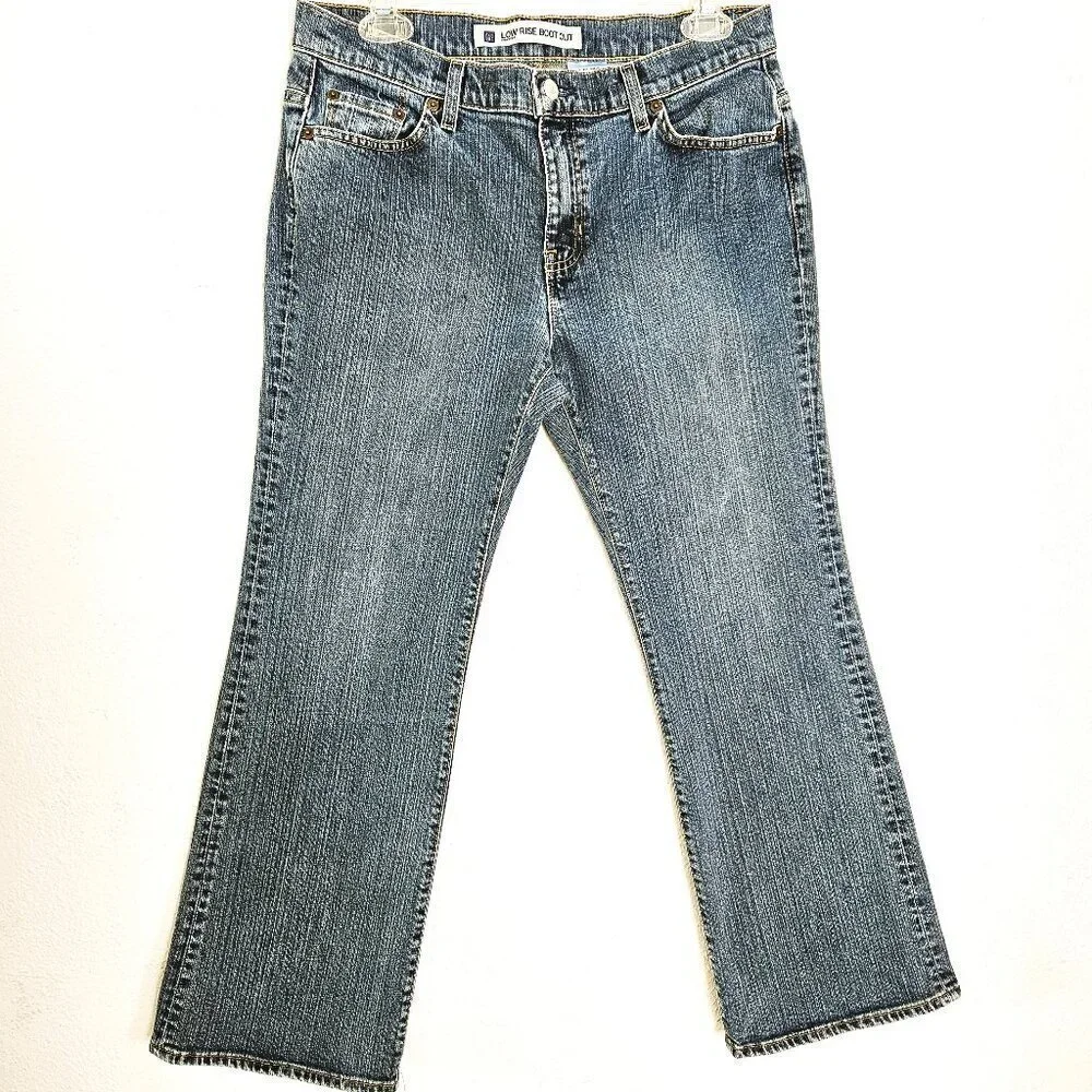 GAP Women Low Rise Boot Cut Y2K Western Jeans Size 12A